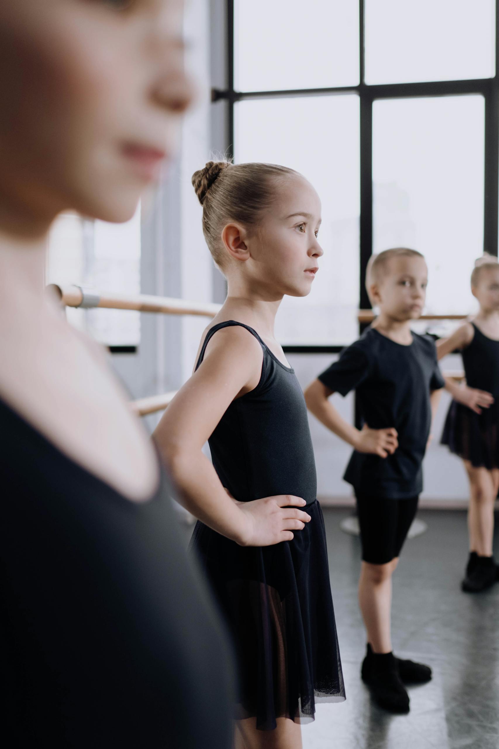 Cute Little Children in Ballet Class